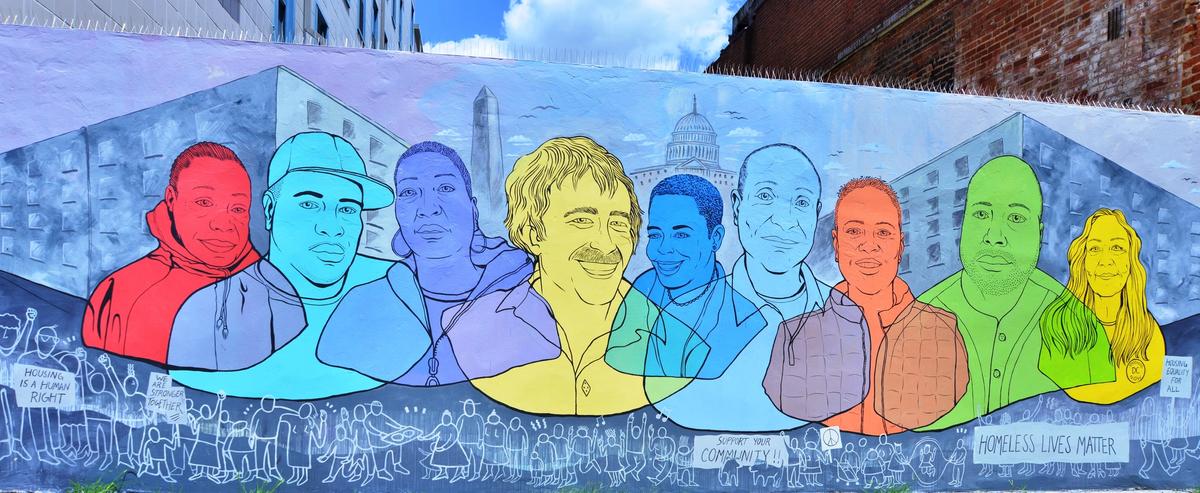 The DC Commission on the Arts and Humanities annually awards millions of dollars to individual artists and arts organisations across disciplines, including public murals for the city © Rose Jaffe, courtesy of MuralsDC
