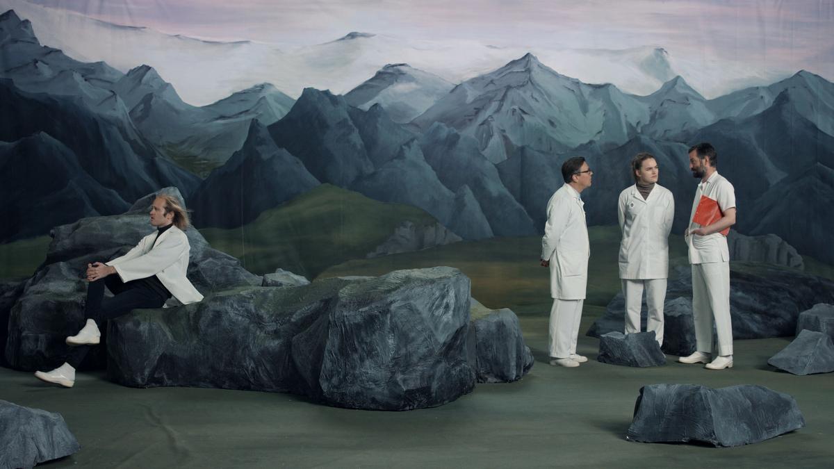 A still from Ragnar Kjartansson's 2018 video Figures in Landscape (Friday), which will be offered at auction by Christie's on 25 March in support of the Healing Arts campaign