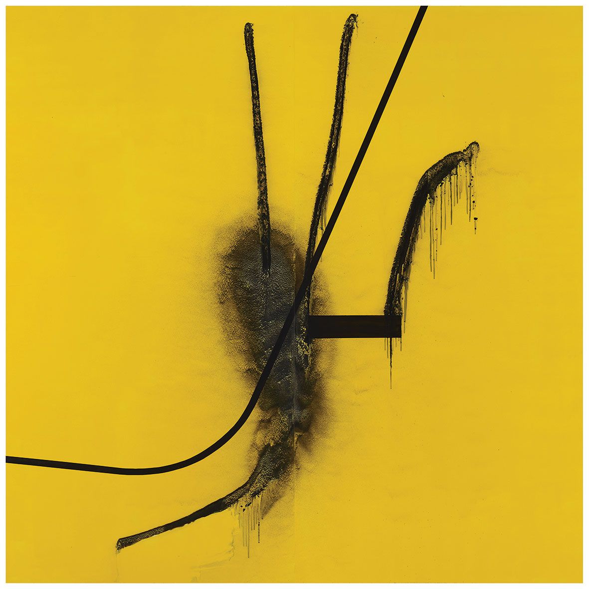 Detail from Albert Oehlen’s 2018 installation, Sexe, Religion, Politique Photograph © Simon Vogel, Courtesy of the artist and galerie Max Hetzler