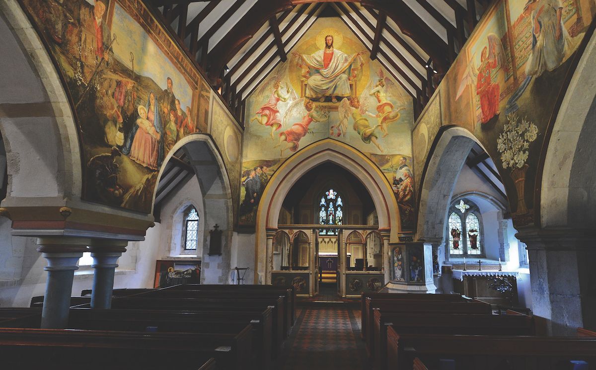 The Berwick church is famous for its wall paintings by Bloomsbury Group artists, who lived nearby, but is embroiled in a dispute about whether its pews should go © Michael Garlick