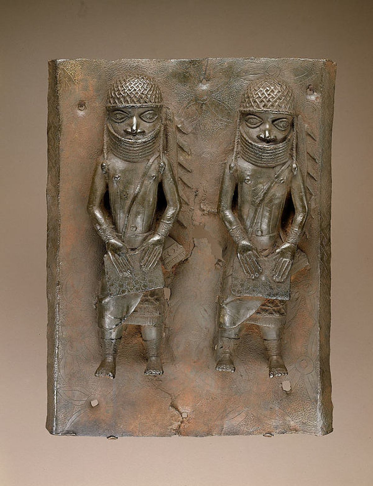 A Benin Kingdom plaque (mid-16th to 17th century) in the Smithsonian's collection thought to have been looted in the 1897 raid