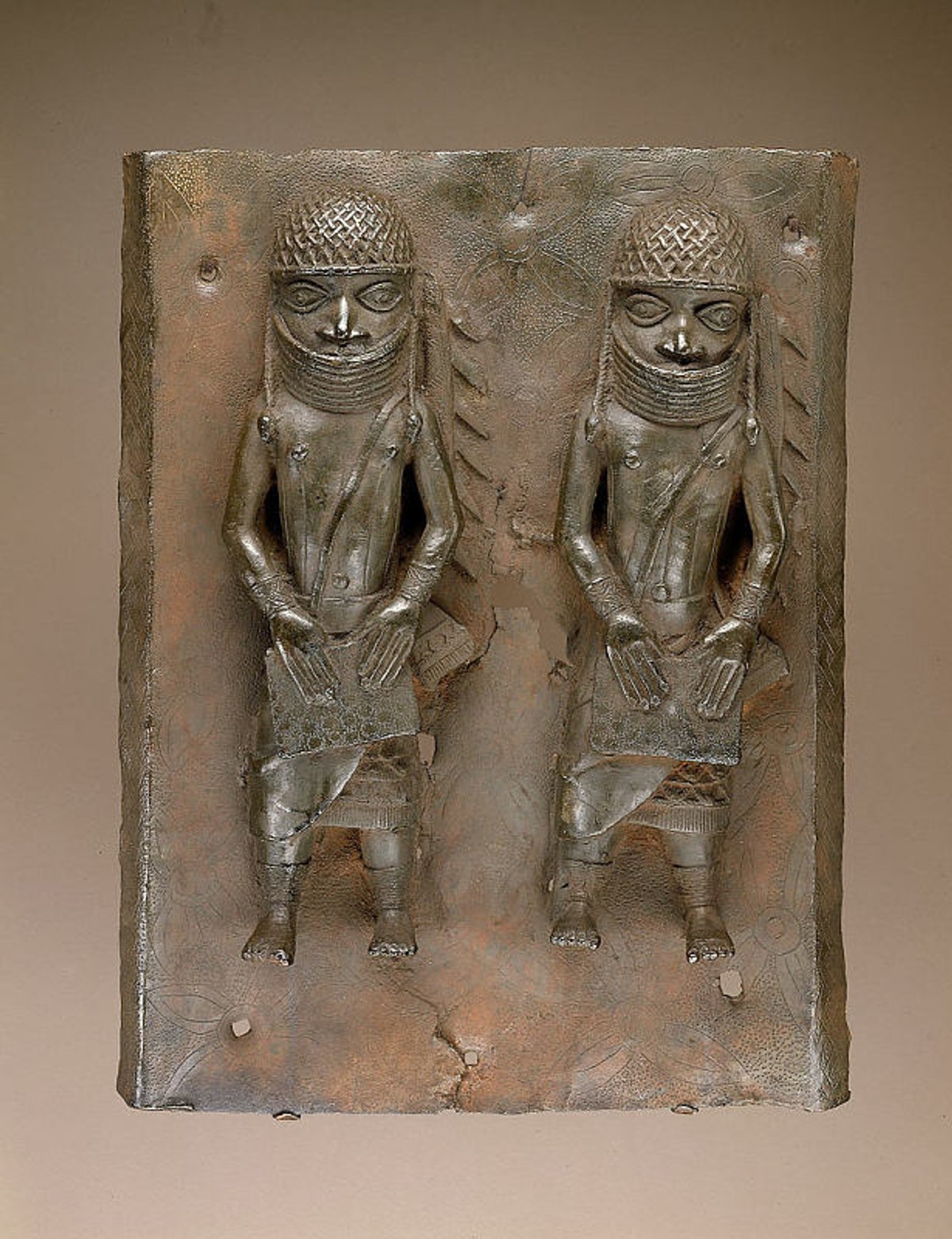 A Benin Kingdom plaque (mid-16th to 17th century) in the Smithsonian's collection thought to have been looted in the 1897 raid
