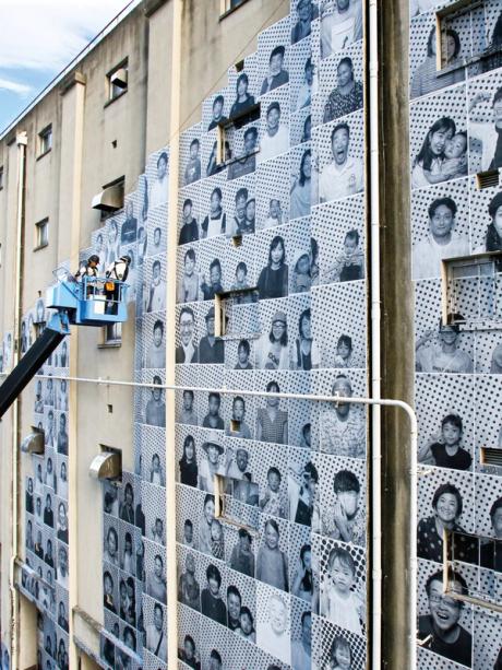  Faces of refugees and locals to be pasted on Geneva building as part of JR photography project 