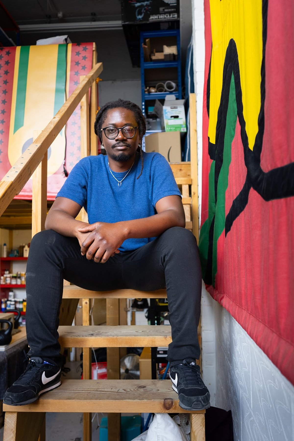 Portrait of Larry Achiampong
Photo: David Clack