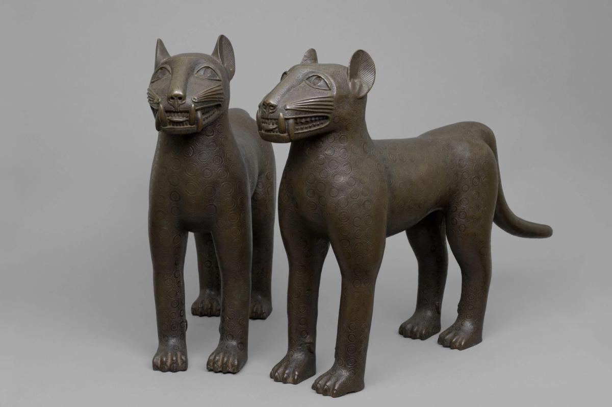 A pair of brass leopard figures (16th to 18th century) © National Commission for Museums and Monuments Nigeria