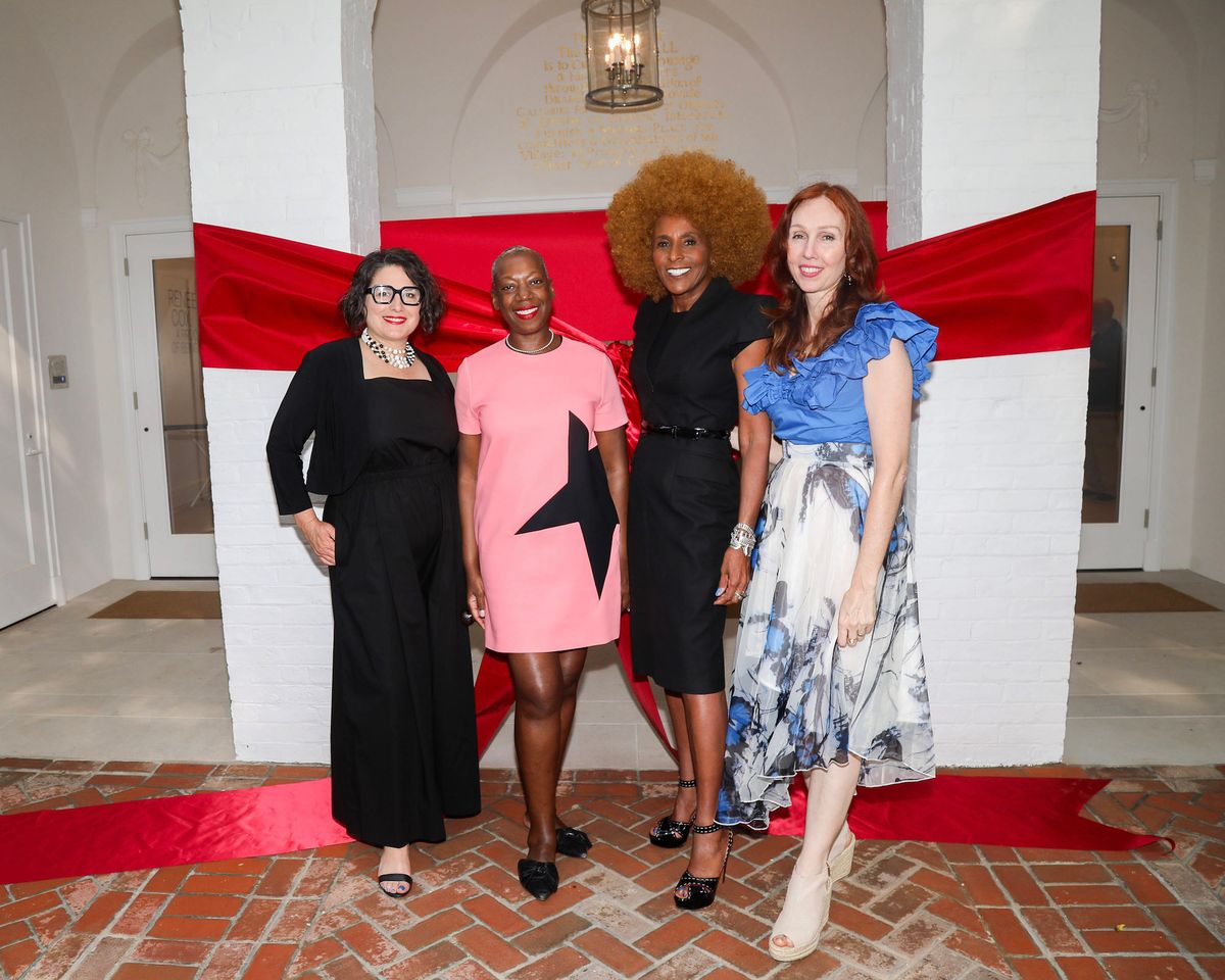 From left to right: Guild Hall director of visual arts Melanie Crader, independent curator Monique Long, artist Renée Cox and Guild Hall executive director Andrea Grover Photo by Madison Fender/BFA.com for Guild Hall