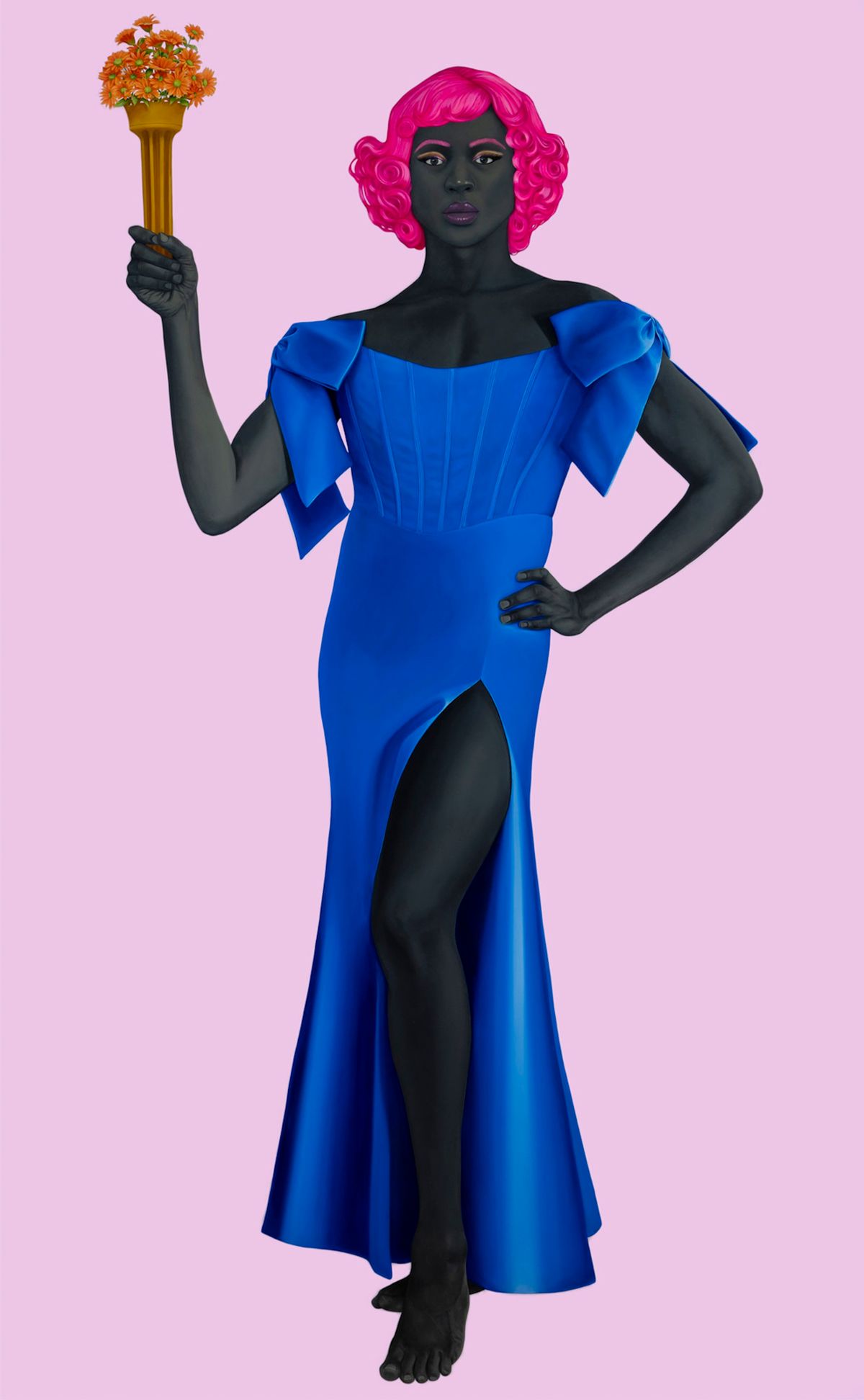 Amy Sherald, Trans Forming Liberty, 2024 Courtesy the artist and Hauser and Wirth. © Amy Sherald. Photograph by Kevin Bulluck