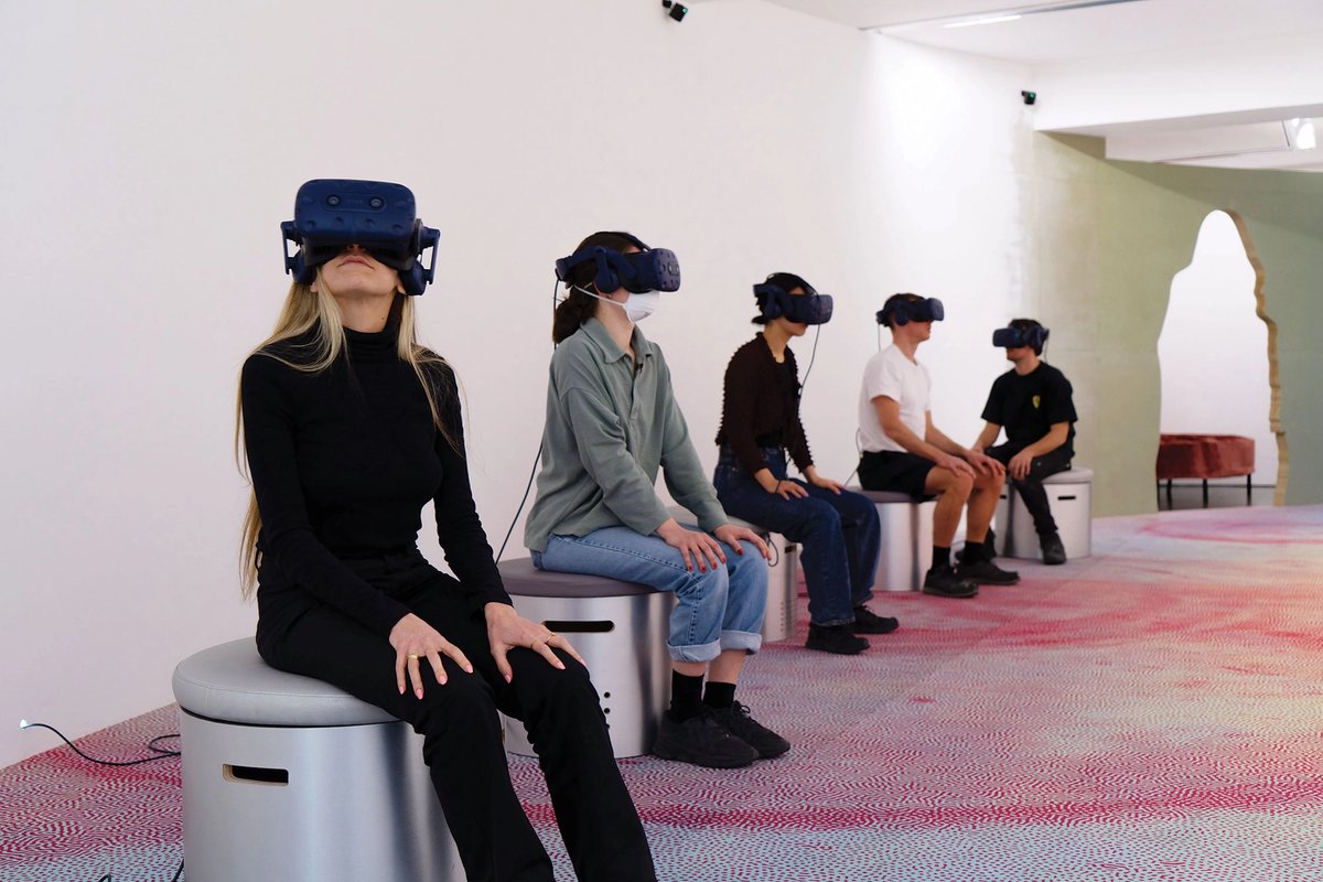 Visitors view Dominique Gonzalez-Foerster’s Alienarium at the Serpentine South Gallery, London. Gonzalez-Foerster designed a bespoke environment for this remarkable work, but only five people at a time can experience it
Photo: Hugo Glendinning © The artist and Serpentine Galleries