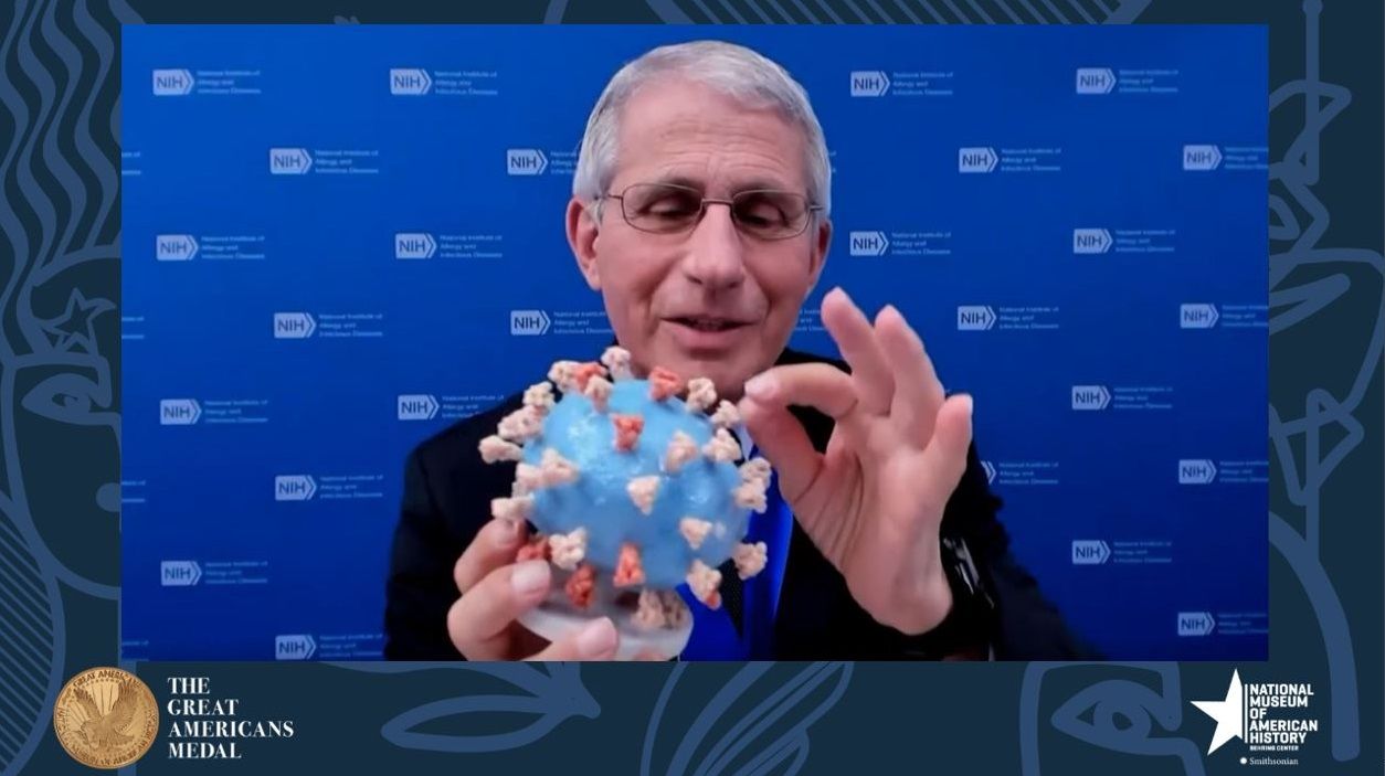 Dr Fauci's 3-D printed coronavirus model given to Smithsonian