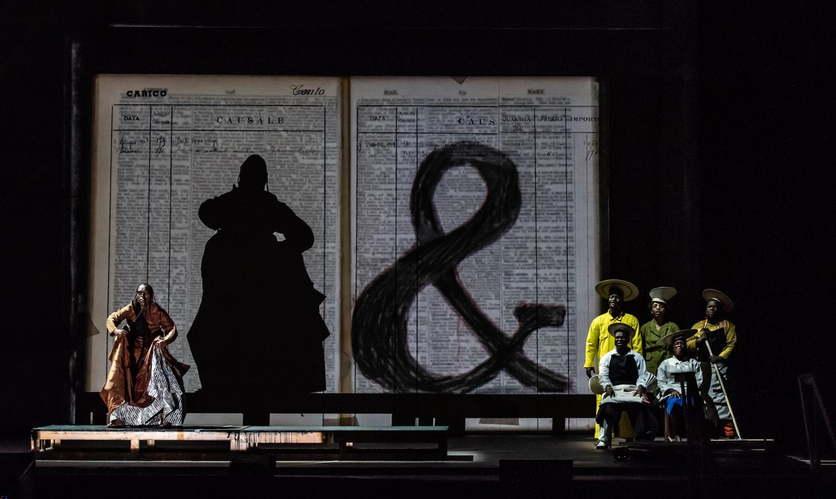 A performance of William Kentridge’s Waiting for the Sibyl (2019) Photo: Stella Olivier, courtesy Powerhouse Arts, Brooklyn