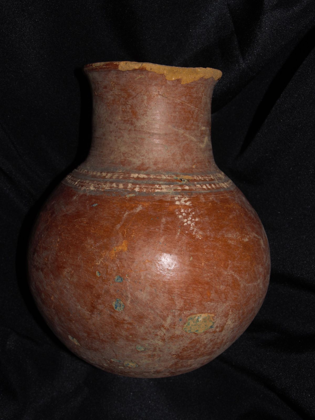 A high-necked polychrome pot repatriated to Mali Courtesy Homeland Security Investigations (HSI) Houston Cultural Property Investigations