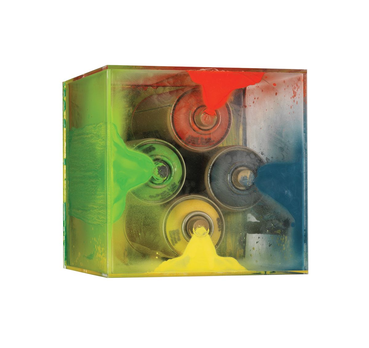 Ron Arad’s work; each artist’s starting-point was a Perspex cube Photo: Joseph Warren; courtesy of Ron Arad Studio