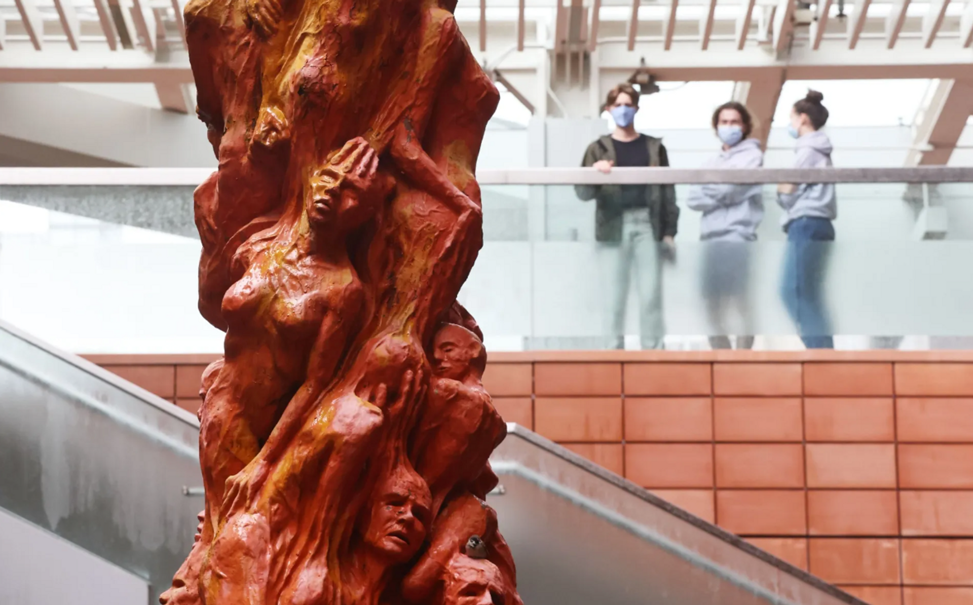 Jens Galschiøt's Pillar Of Shame (1997) was removed from the University of Hong Kong last year

Courtesy of the artist