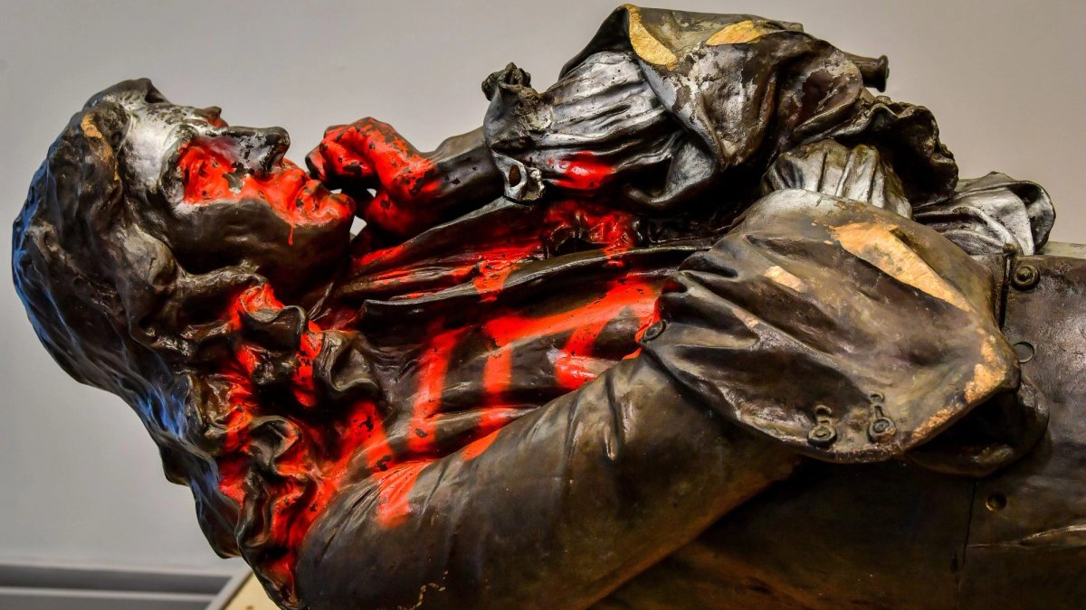 The statue of Edward Colston is now on display at the M Shed Museum in Bristol