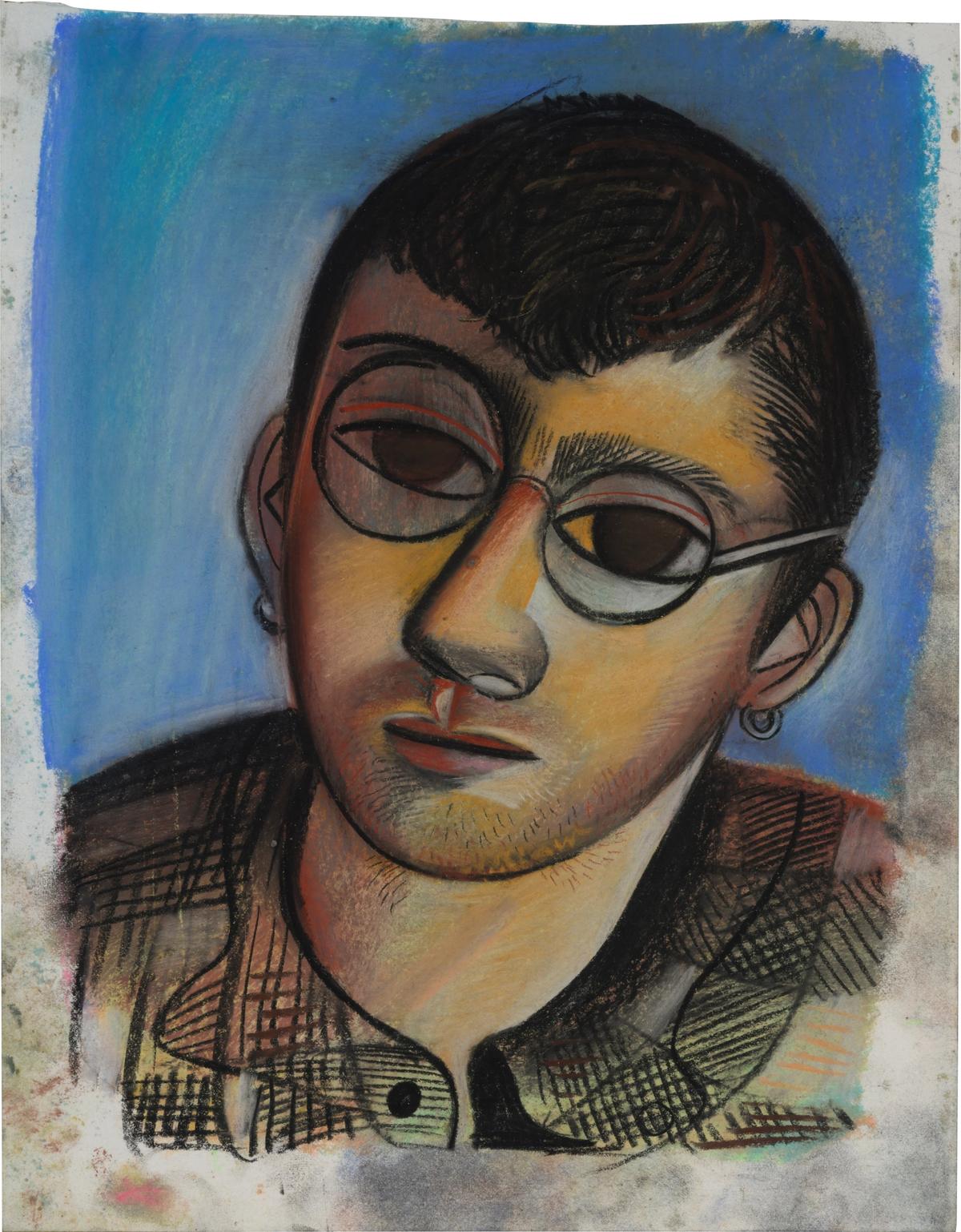 Louis Fratino's Self-Portrait (2019) Collection of Steve Elmendorf