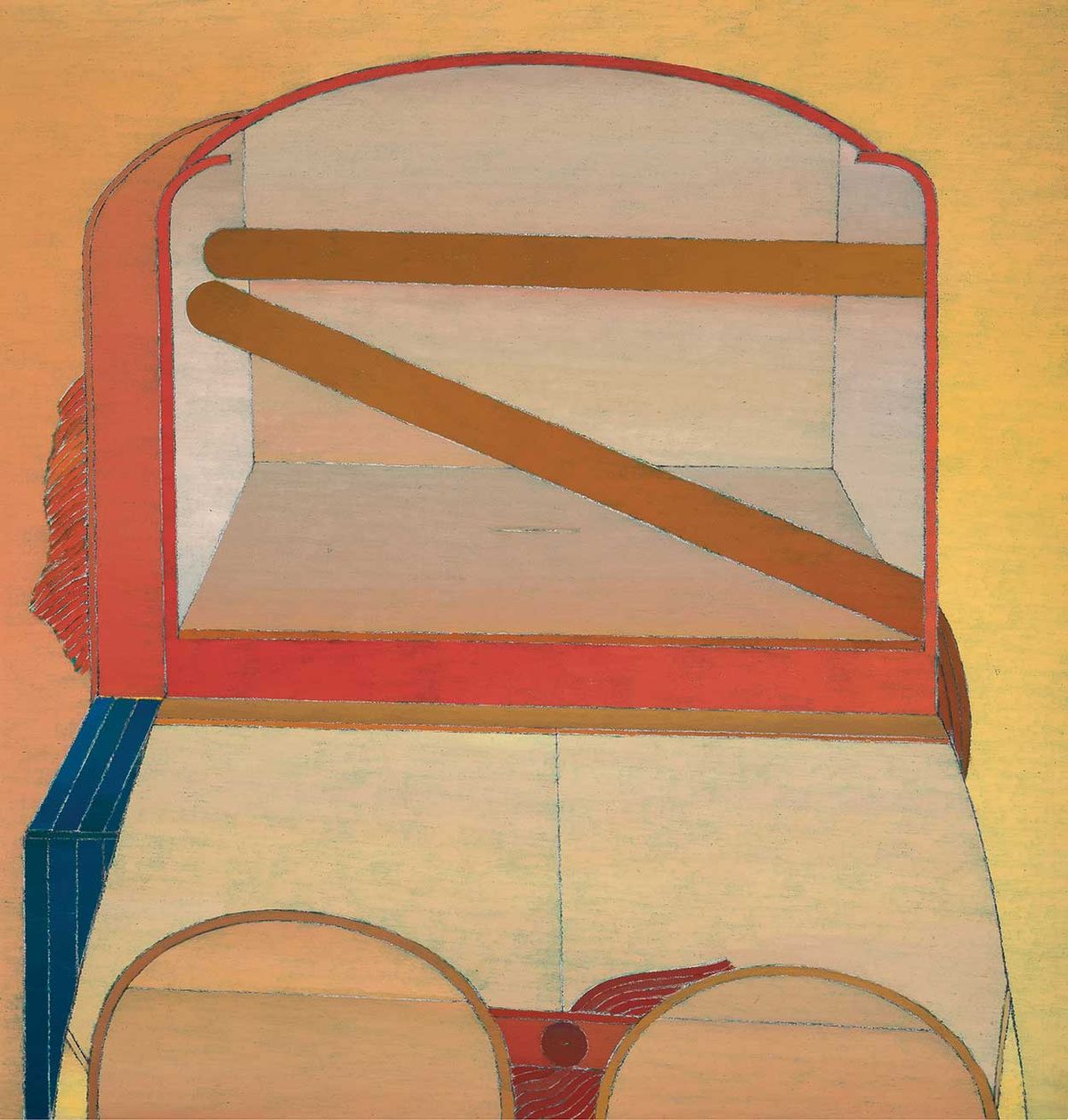 Strange allure of the figuratively abstract: in Miyoko Ito’s Interior Presence (1971), the furniture-like elements also suggest a compartmentalisation of the mind
Photo: James Prinz