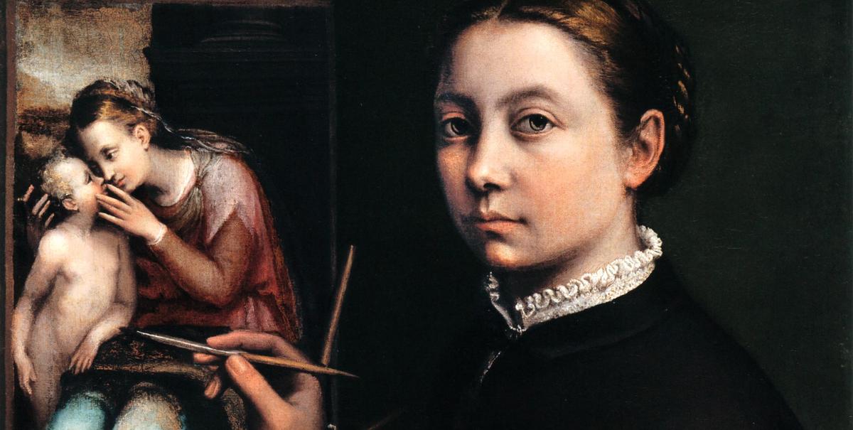 Sofonisba Anguissola's Self-portrait at the Easel Painting a Devotional Panel (1556). Courtesy of The Picture Art Collection/Alamy Stock Photo Sofonisba Anguissola's Self-portrait at the Easel Painting a Devotional Panel (1556). Courtesy of The Picture Art Collection/Alamy Stock Photo