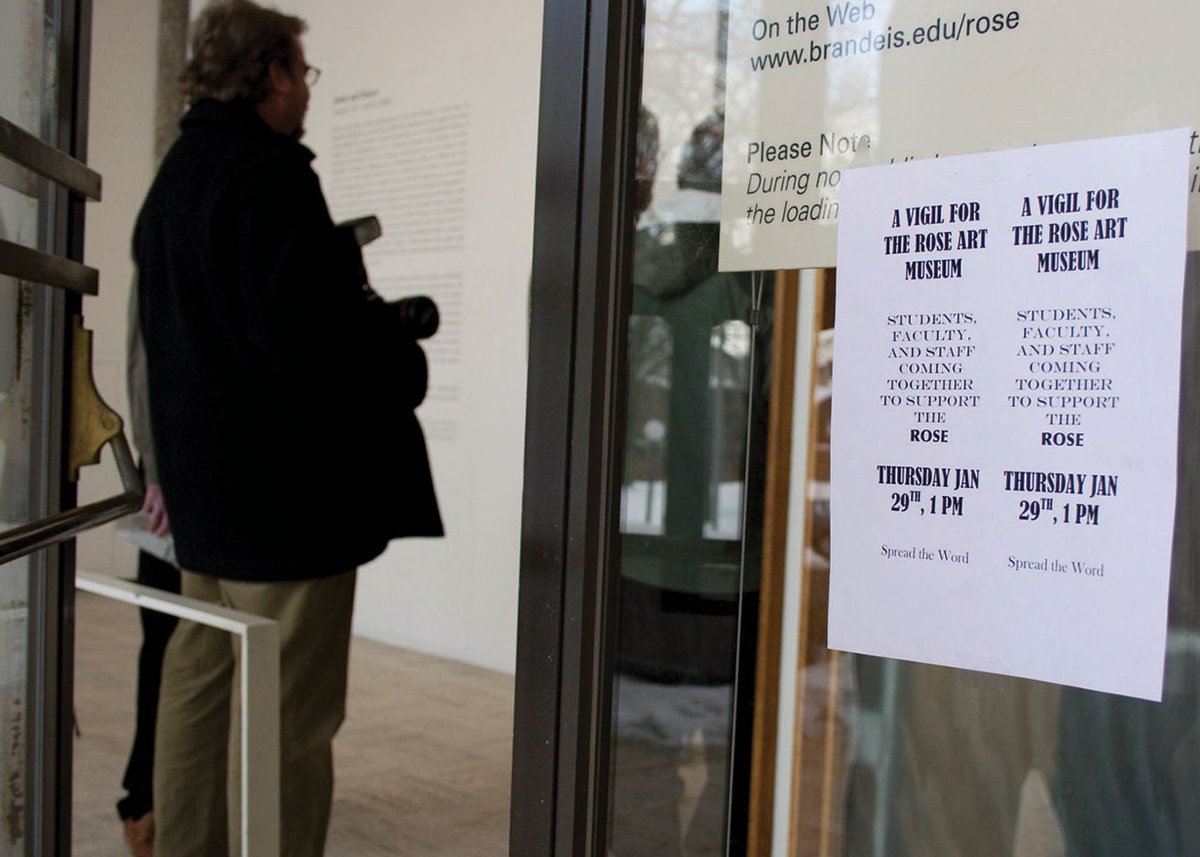 Protest at Brandeis University to protest the Rose Art Museum's closure Photo: Christian R. Holland