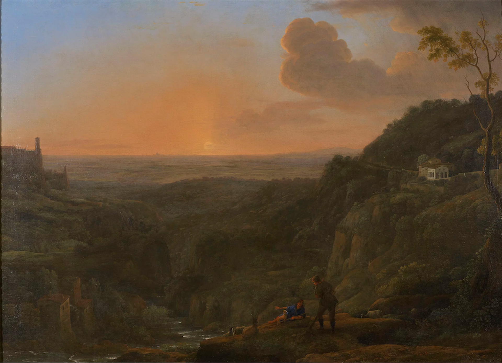 Claude Lorrain, A View of the Campagna from Tivoli, 1645 Royal Collection Trust