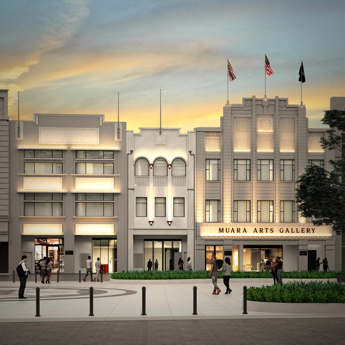A rendering of Muara Arts, which will open with a survey of Southeast Asian art featuring more than 40 artists
Muara Arts