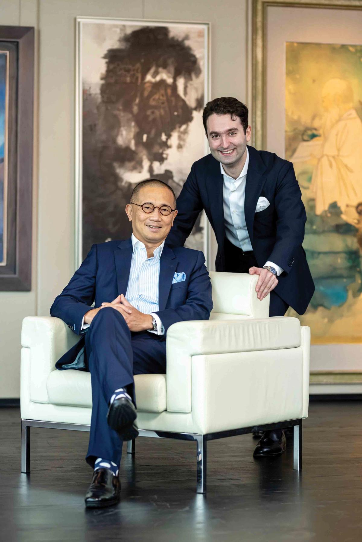 Kevin Ching with Nathan Drahi, 26, who replaces Ching as head of Asia at Sotheby's Courtesy of Sotheby's
