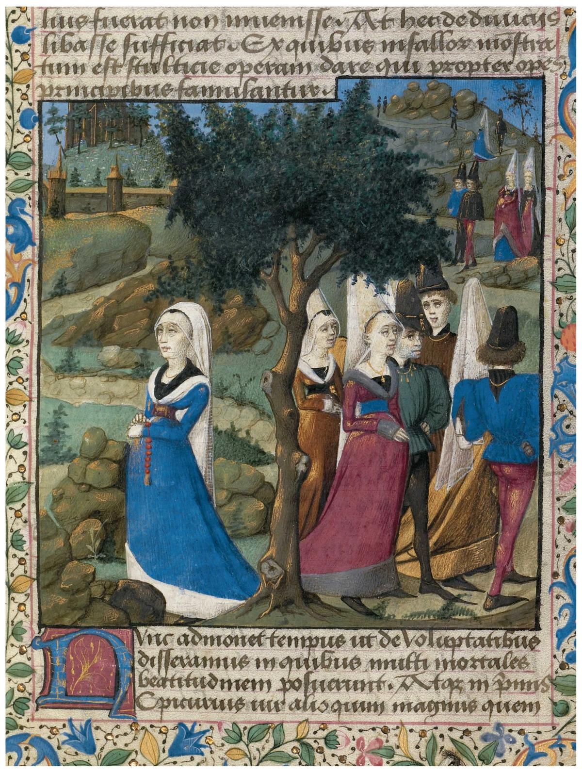 The 15th-century Story of Two Lovers by Aeneas Silvius Piccolomini Courtesy of the J. Paul Getty Museum, Ms. 68, fol. 8