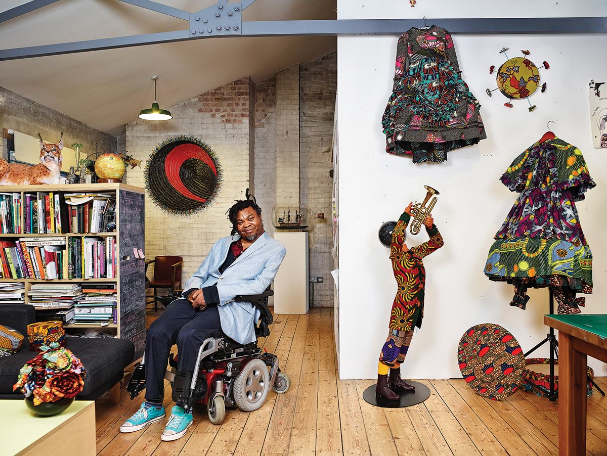 Yinka Shonibare MBE in his studio Photo: James Mollison. Courtesy James Cohan, New York