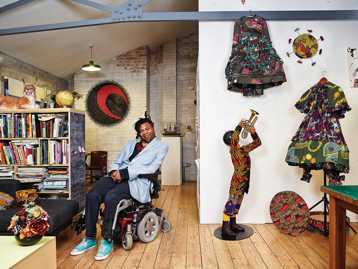 Yinka Shonibare MBE in his studio Photo: James Mollison. Courtesy James Cohan, New York