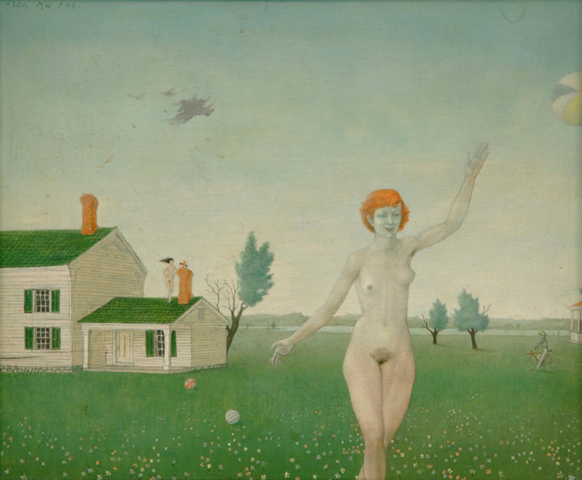 John Wilde, Game of Balls (1949) Courtesy of Shirley Wilde Trust and Tory Folliard Gallery