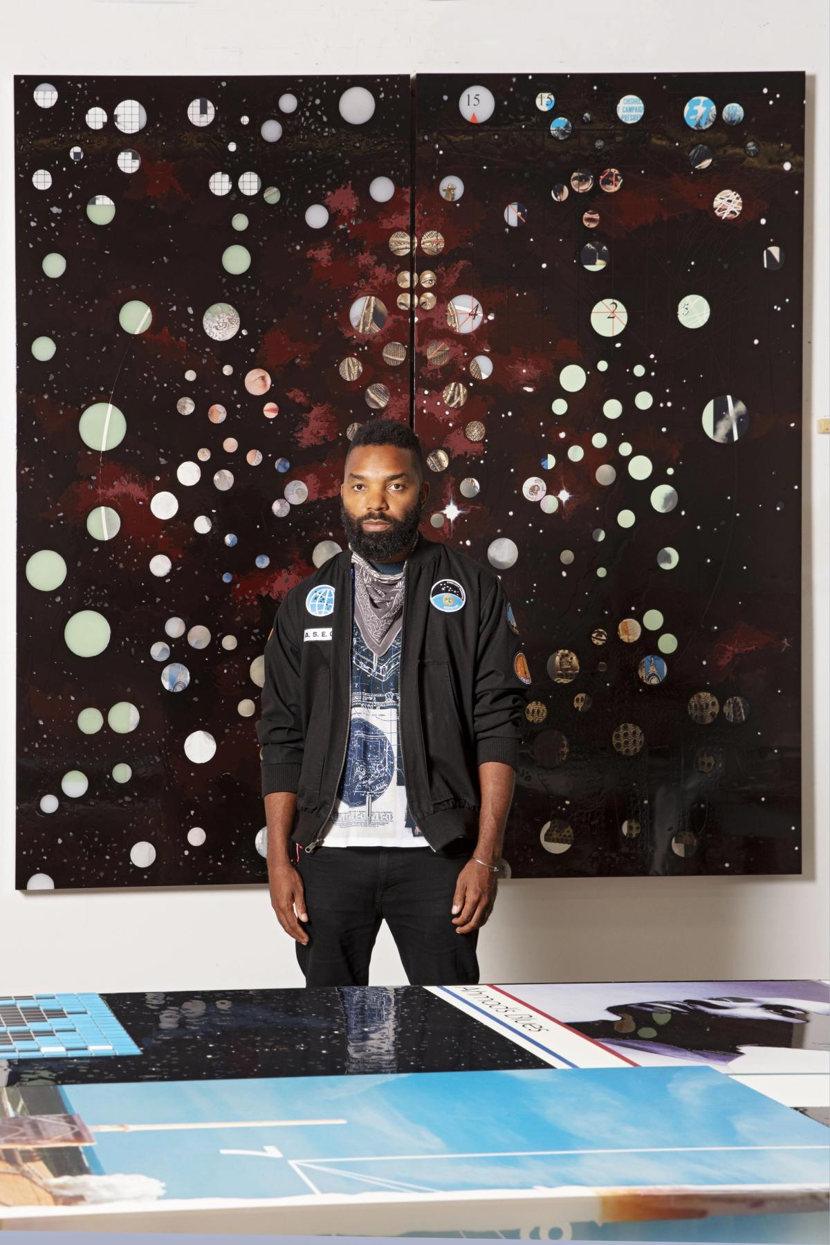 The artist Tavares Strachan Courtesy of the artist and Perrotin . Photos by Guillame Ziccarelli