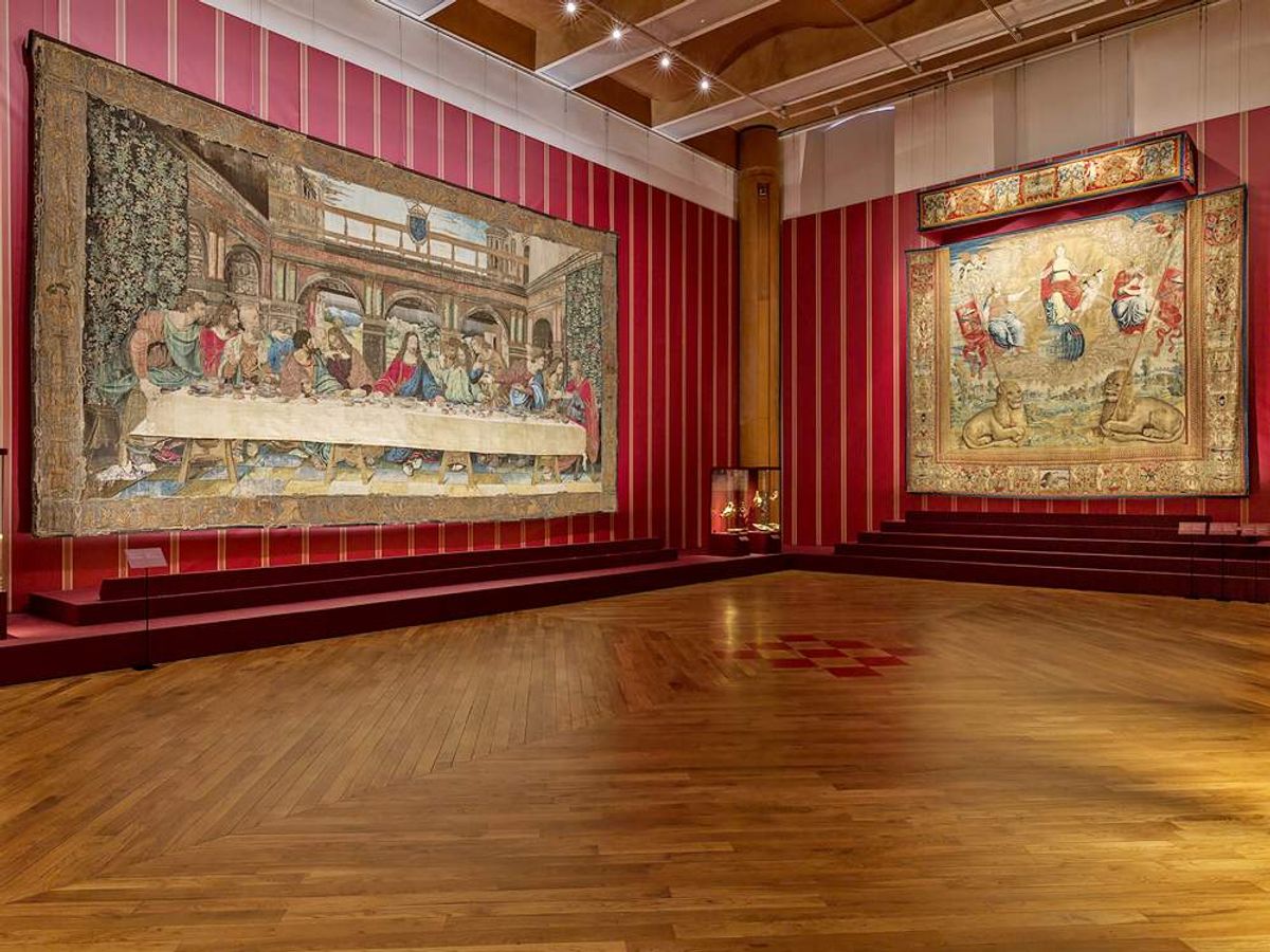 In Leonardo's Shadow: Tapestries and Ceremonies at the Papal Court is at the Venaria Reale palace outside Turin Photo: Beppe Giardino