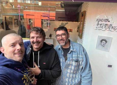  Actor and internet 'daddy' Pedro Pascal visits UK fan exhibition in Margate 