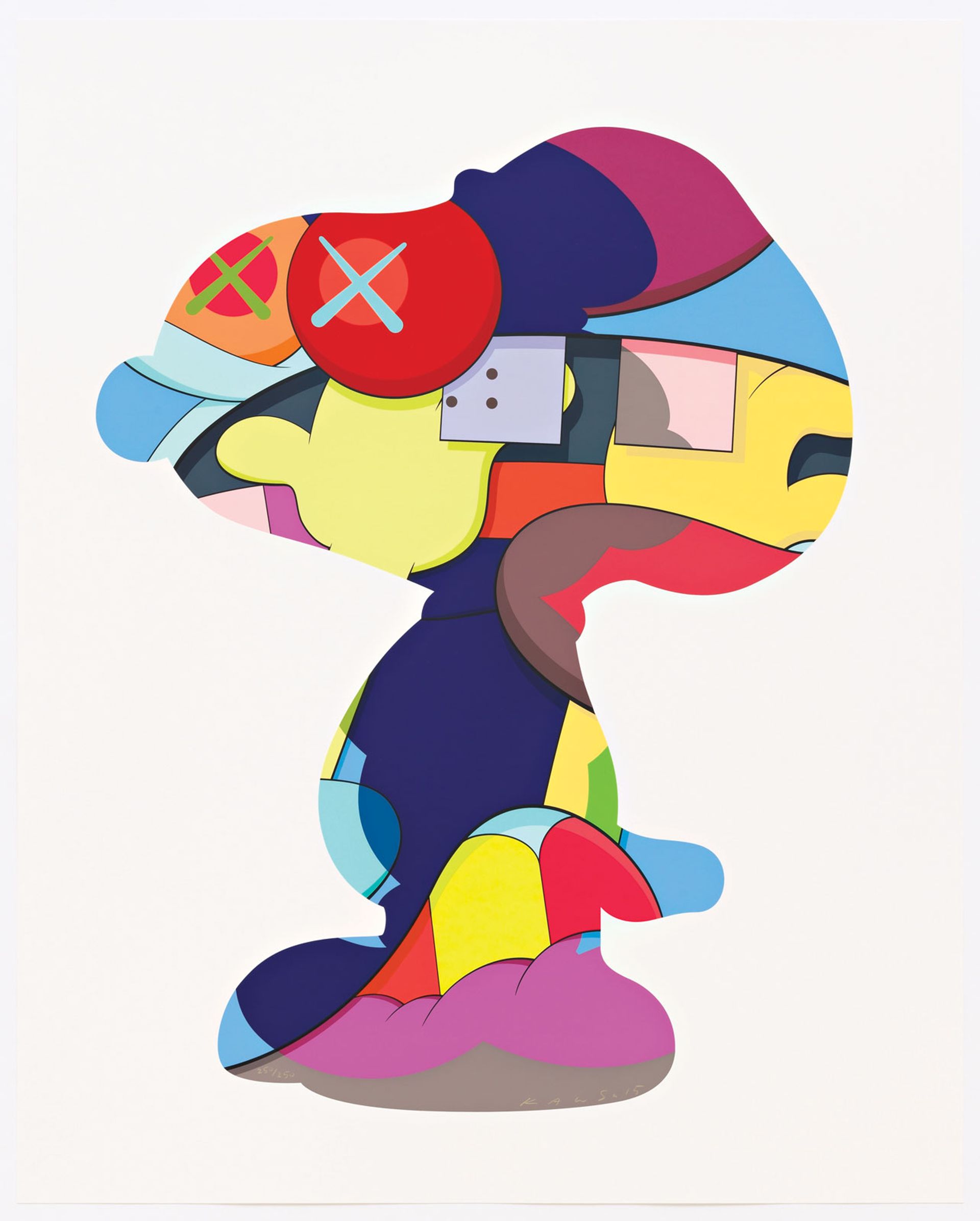No One’s Home (2015), KAWS’s take on Snoopy, features in the London show Courtesy of Pace Editions