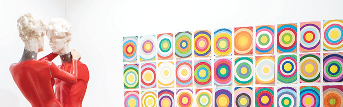 Polly Apfelbaum, Sun Targets (2018), at Frith Street Gallery © David Owens