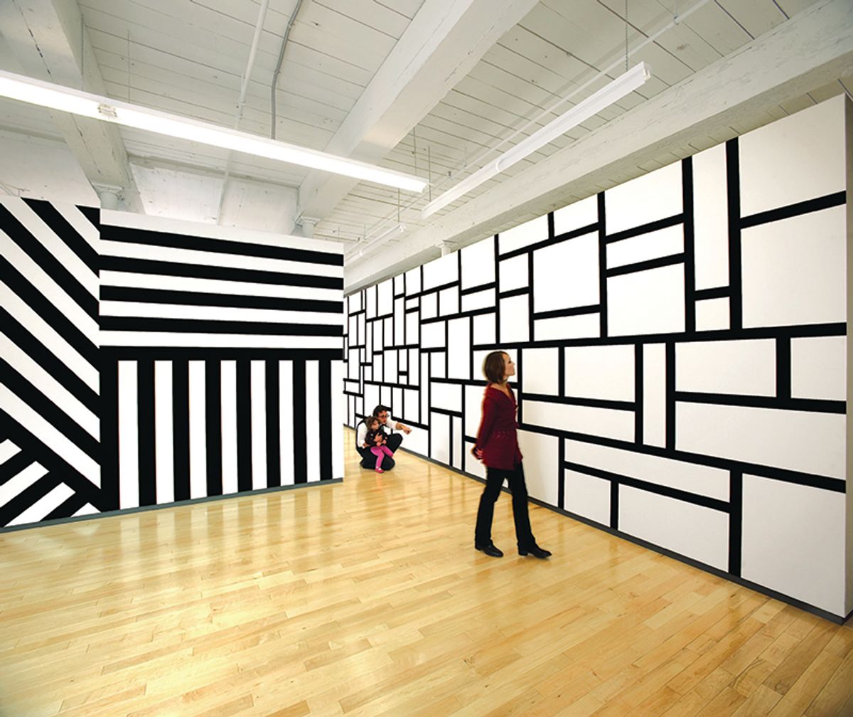 Sol LeWitt’s Wall Drawings #631, #630, and #614 at Mass Moca Courtesy of Massachusetts Museum of Contemporary Art