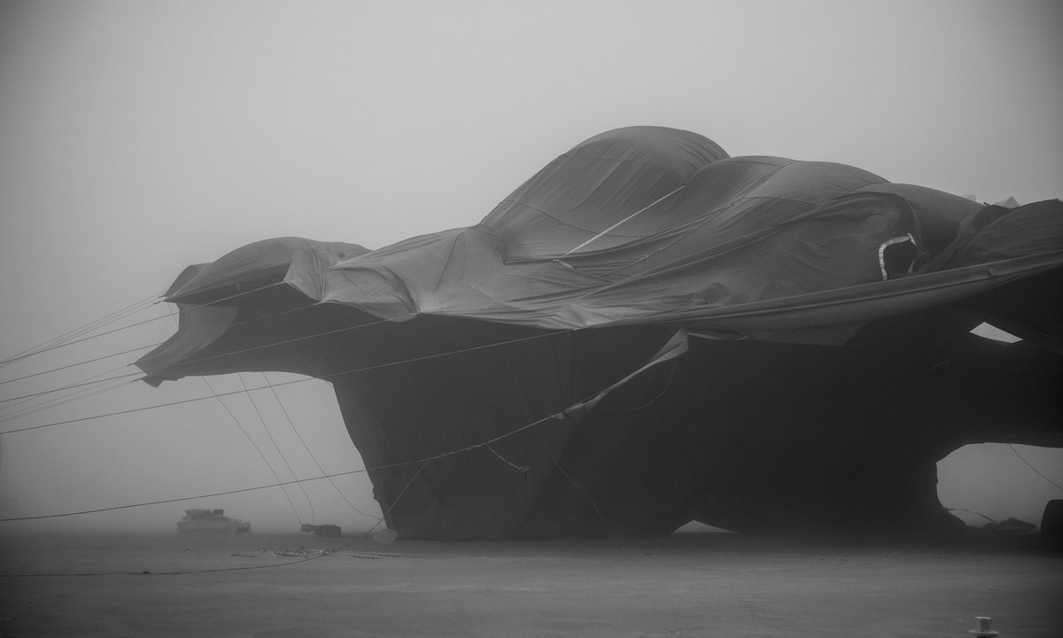 Ukrainian installation at Burning Man destroyed by dust storm