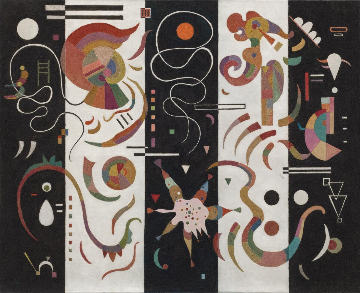 Vasily Kandinsky, Striped (Rayé) (1934). Courtesy Solomon R. Guggenheim Museum, New York.