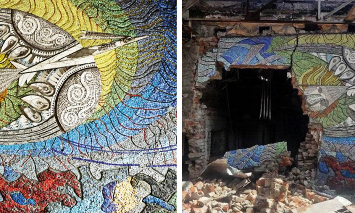 War-ravaged Ukrainian mosaics digitally recreated in London show War-ravaged Ukrainian mosaics digitally recreated in London show