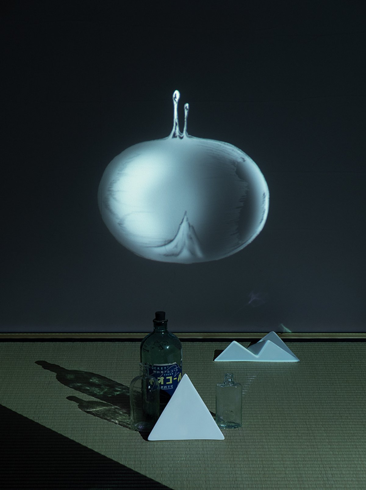 Tabaimo’s palm-sized new video works such as Yama no Anata (2024) incorporate found objects ©️Tabaimo/Courtesy of Gallery Koyanagi