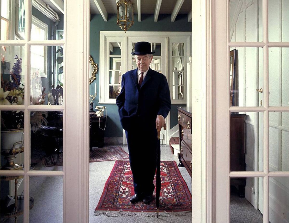 Magritte in 1967, shortly before his death. His staid public image was designed to deflect interest in his personal life Sueddeutsche Zeitung Photo/Alamy Stock Photo