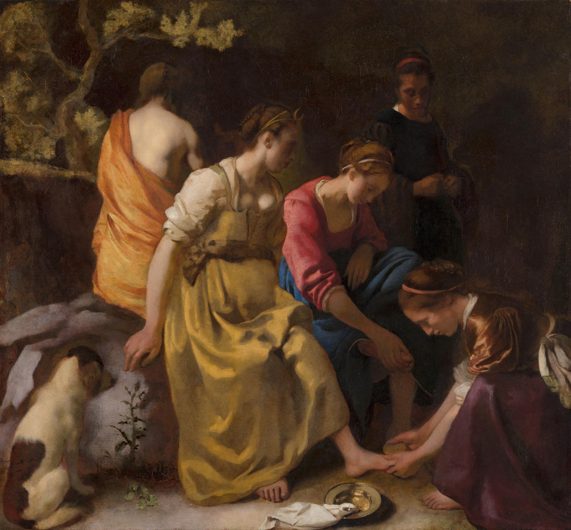 Johannes Vermeer's Diana and her Nymphs (1653-54), part of Mauritshuis collection, will now join the Rijksmuseum's exhibition Courtesy of the Mauritshuis, The Hague
