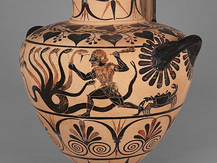 A water jar from 520-510 BC, attributed to Eagle Painter, will be on show at the Legion of Honor Courtesy J. Paul Getty Museum, Los Angeles