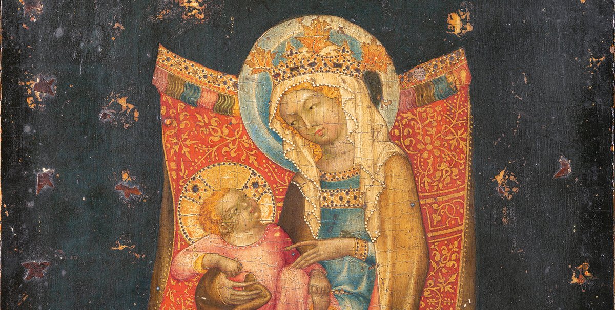Virgin and Child Enthroned (around 1350) by the Master of Vyšší Brod was acquired by The Metropolitan Museum of Art Cortot & Associés