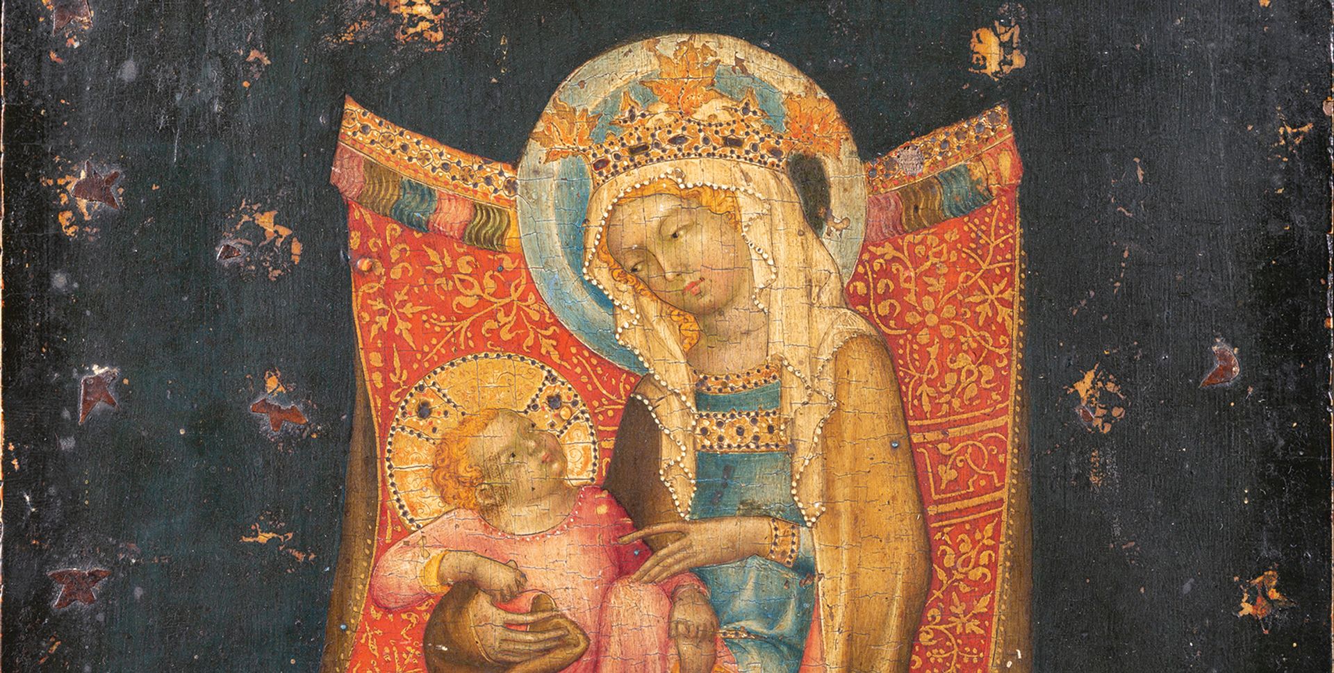 Virgin and Child Enthroned (around 1350) by the Master of Vyšší Brod was acquired by The Metropolitan Museum of Art Cortot & Associés