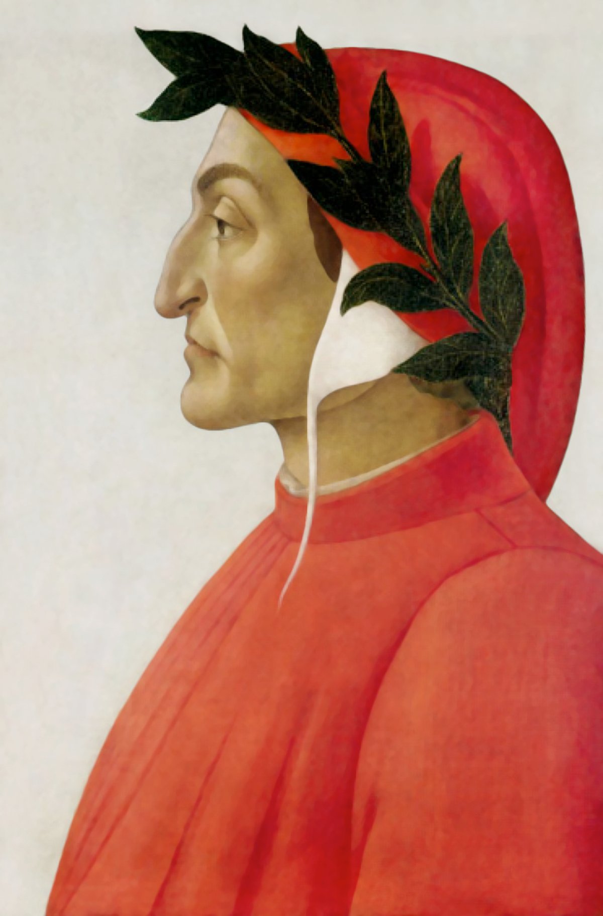 A posthumous portrait of Dante by Sandro Botticelli (1495)