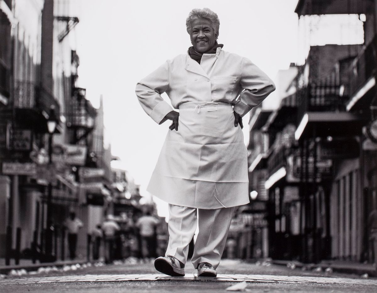 Leah Chase, in an image from Brian Lanker's 1988 photo series I Dream a World, in the collection of the New Orleans Museum of Art © Brian Lanker Archive
