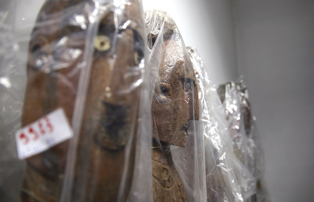 Italy’s 12,000-piece colonial collection includes Konso funerary figurines (20th century) from Ethiopia, which Mussolini invaded in 1935 © Museo delle Civiltà - Museo Italo Africano "Ilaria Alpi"