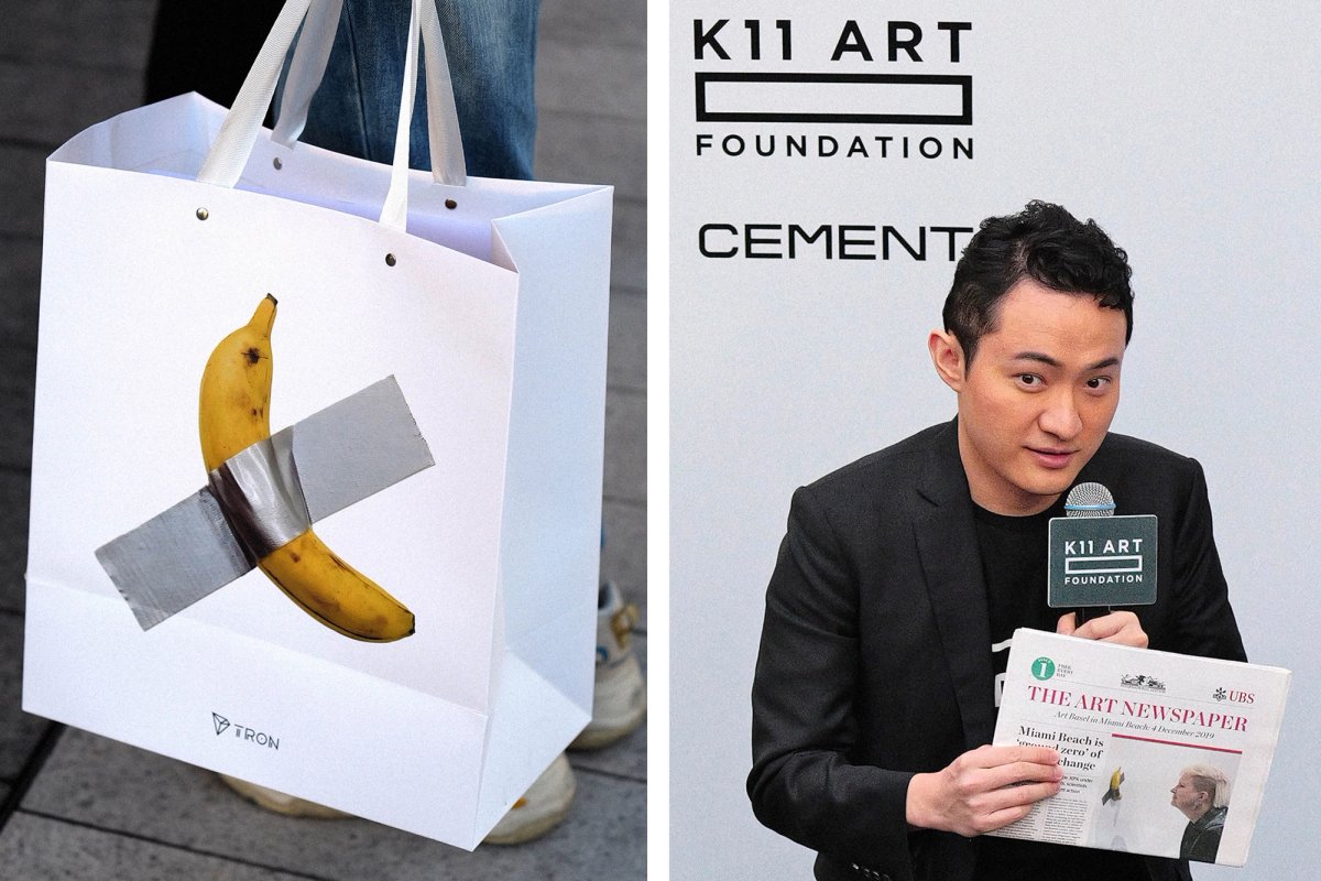 On the topic of Cattelan's banana, Sun said: “I asked a lot of dumb questions at first. What do I get when I get the work? A banana? Duct tape? Does the banana last five years?”