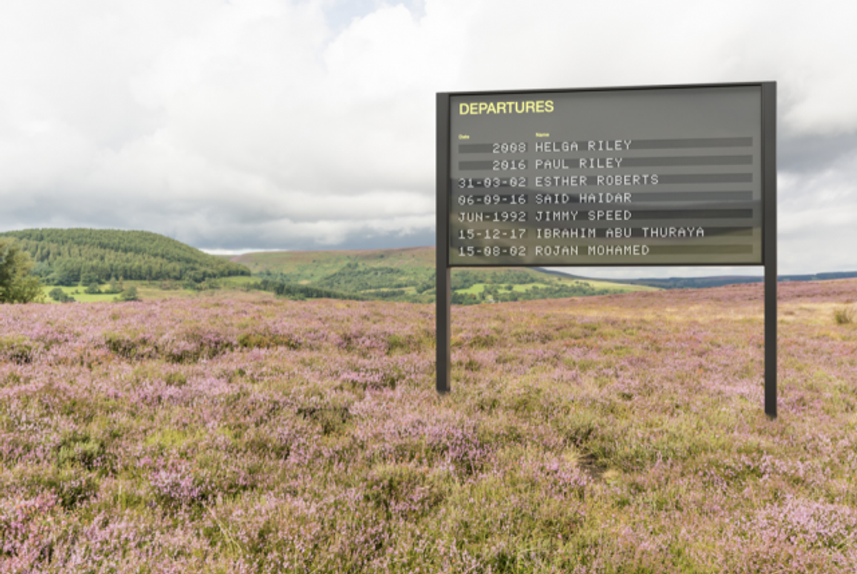 The public artwork Arrivals and Departures by Yara and Davina, which tours the UK this year, is produced by Artsadmin and is supported by Creative Europe Photo: Tom McClaughlan in collaboration with the artists