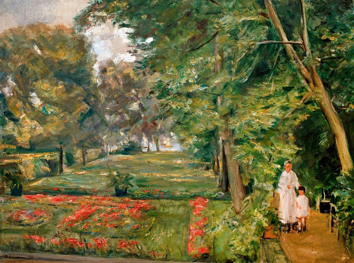 Max Liebermann, The Artist’s Granddaughter and her Governess in the Wannsee Garden (1923) Credit: Alamy